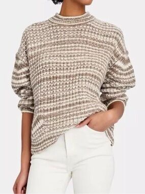 Rails Striped Crewneck Sweater in a wool Alpaca blend